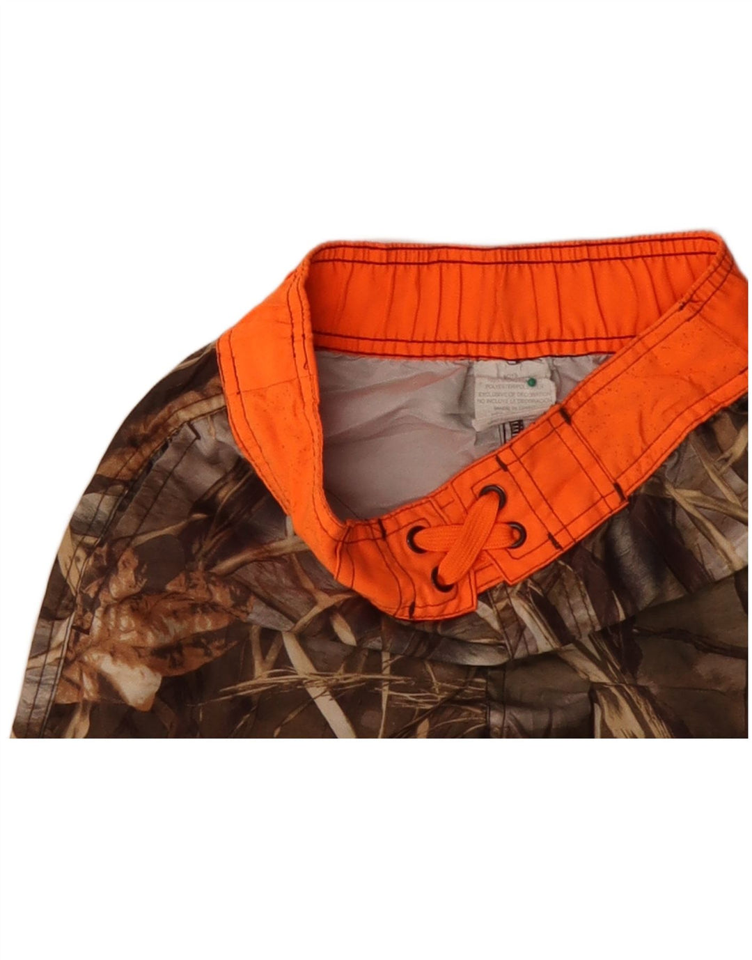 Shorts de natação VINTAGE para meninos 4-5 anos poliéster camuflado marrom