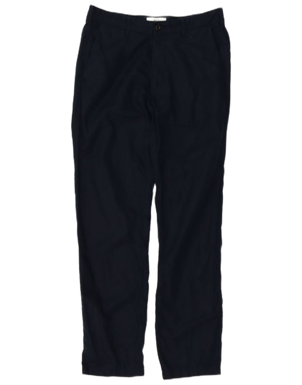 Calça Chino Masculina Marks & Spencer Regular Fit W32 L33 Linho Azul Marinho