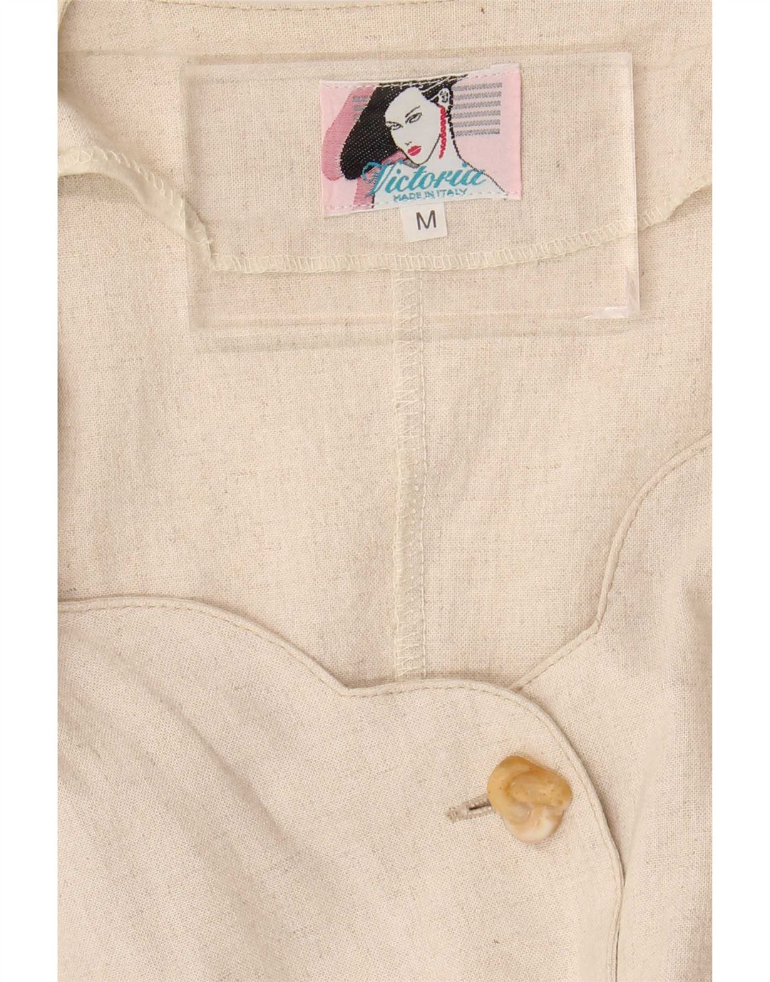 Vestido camisa feminino vintage UK 14 bege médio