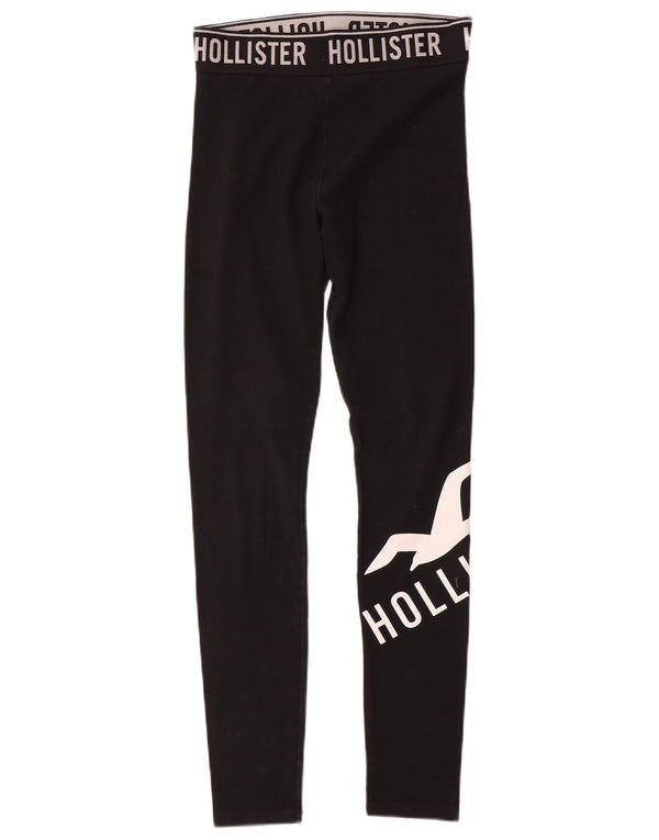 Leggings gráficas femininas Hollister UK 6 XS pretas