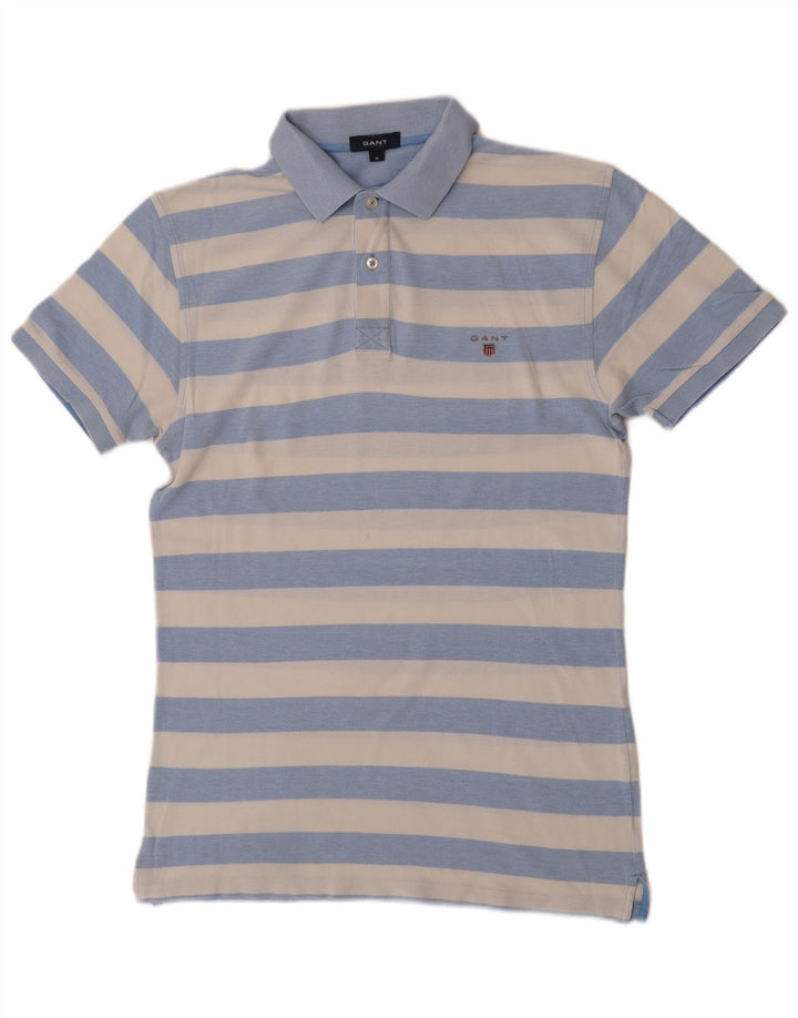 Camisa polo masculina Gant média listrada azul