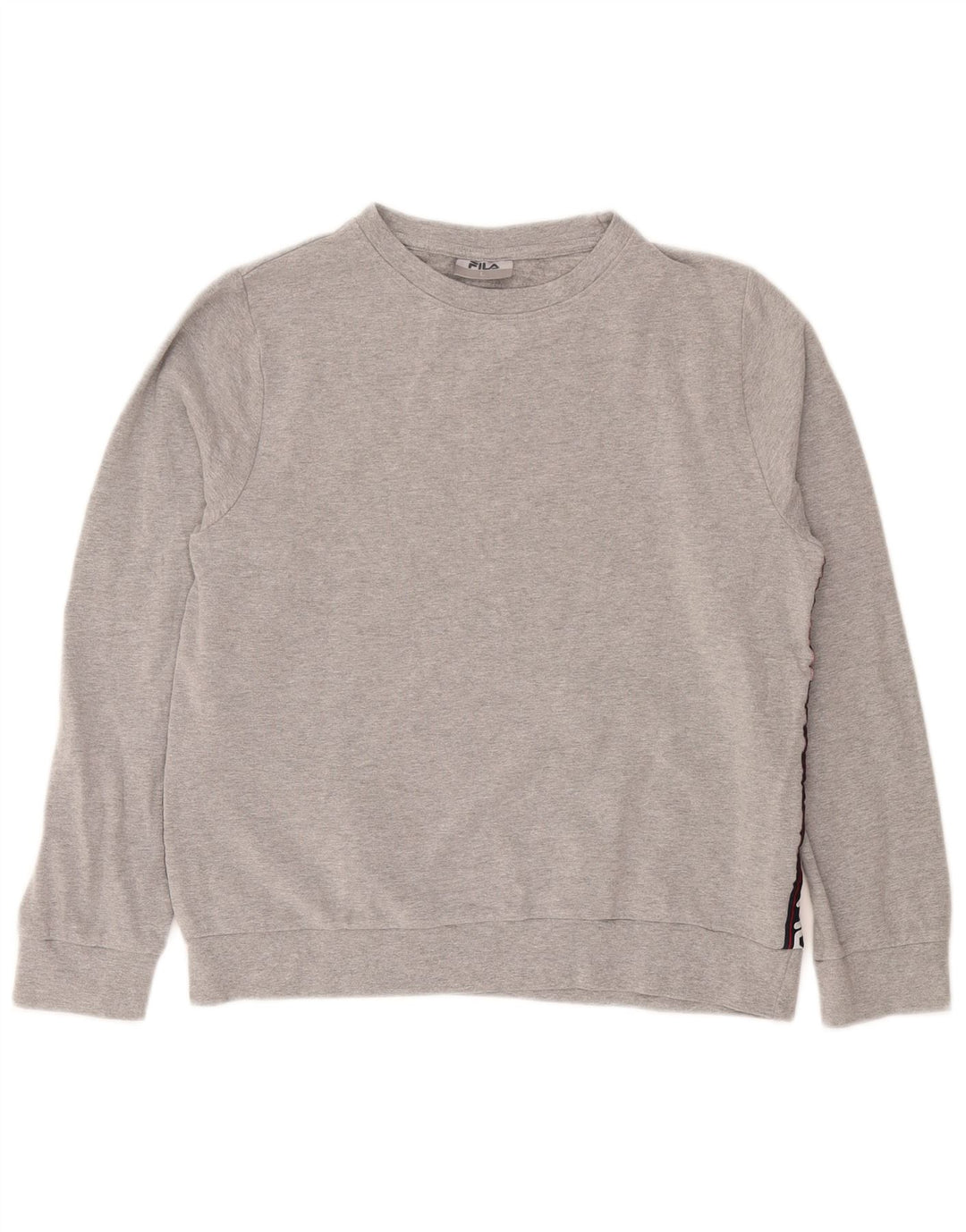 Fila moletom gráfico feminino jumper UK 16 grande algodão cinza