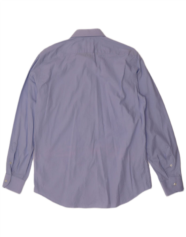 Camisa masculina Navigare tamanho 40 15 3/4 algodão azul médio