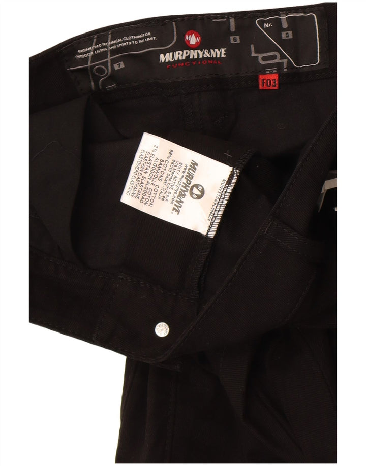 Calça casual feminina Murphy & Nye W33 L33 algodão preto