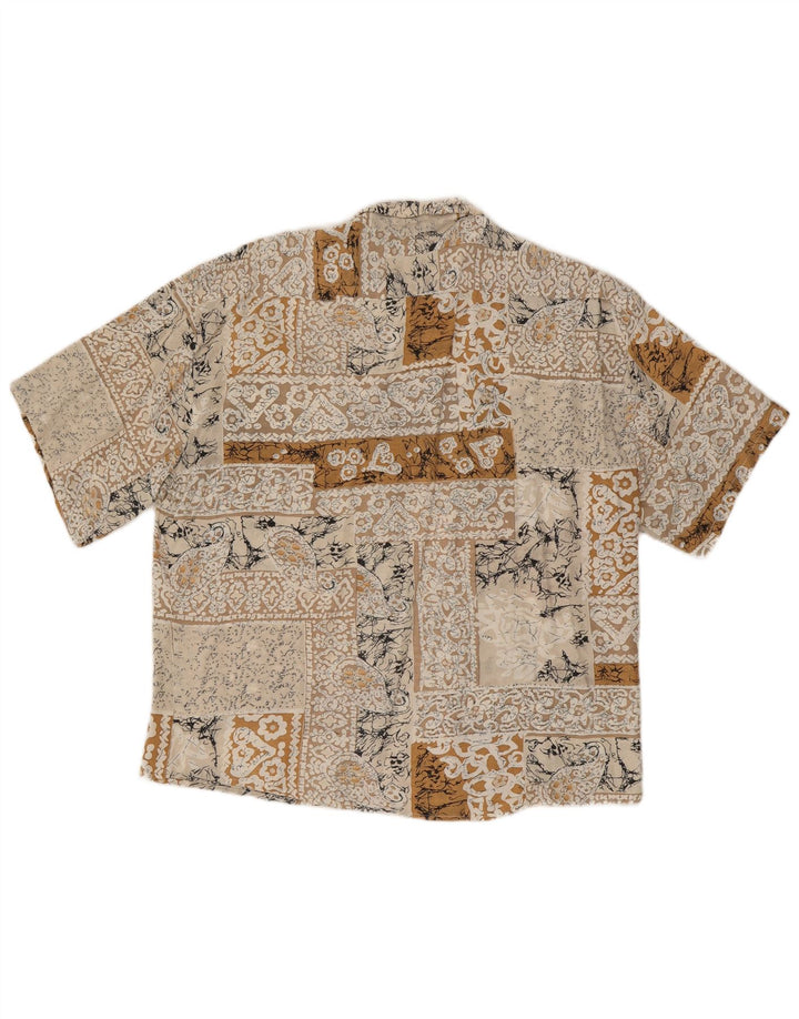 Camisa masculina de manga curta Tipo'S XL bege floral