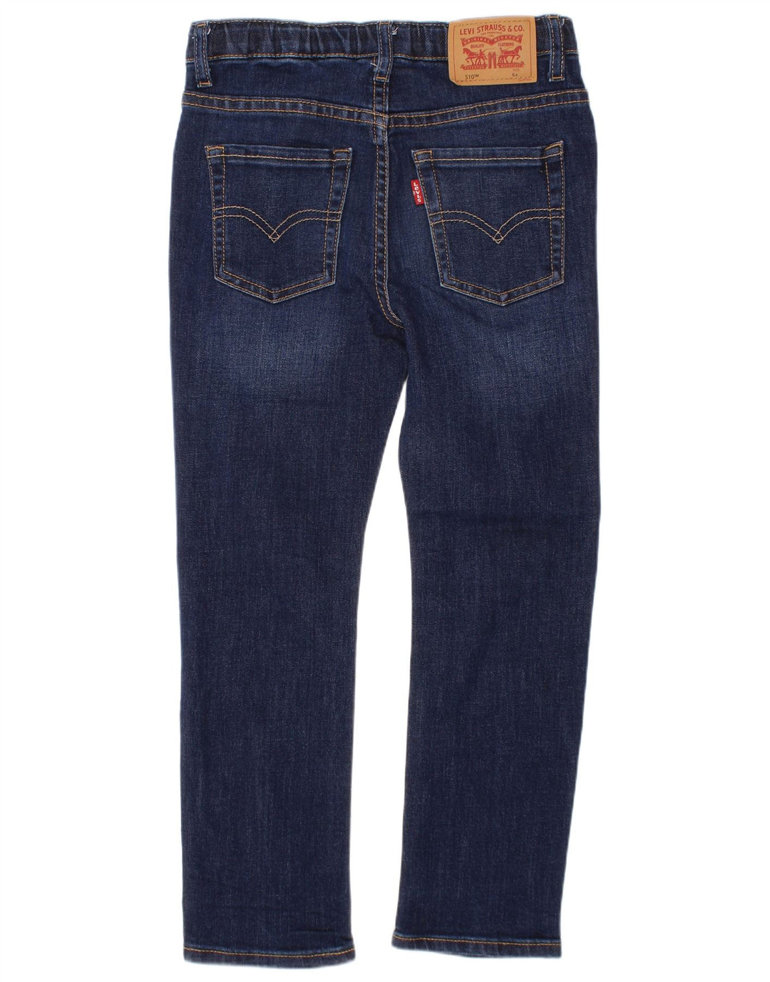 LEVI'S Boys 510 Skinny Jeans 5-6 Anos W24 L20 Azul Marinho Algodão