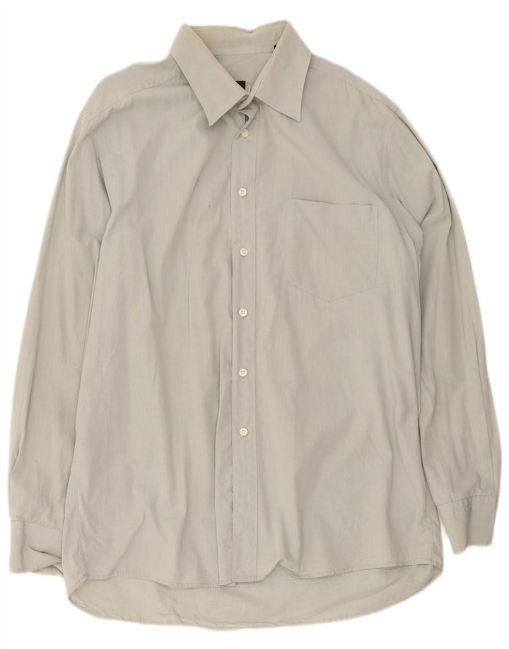 Camisa masculina Hugo Boss tamanho 17 1/2 44 XL cinza