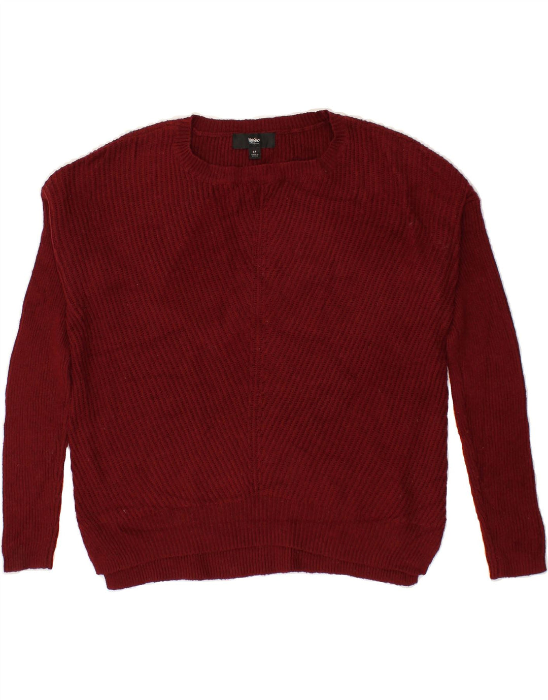 MOSSIMO Womens Boat Neck Jumper Sweater UK 10 Small Burgundy Cotton Vintage Mossimo and Second-Hand Mossimo from Messina Hembry 