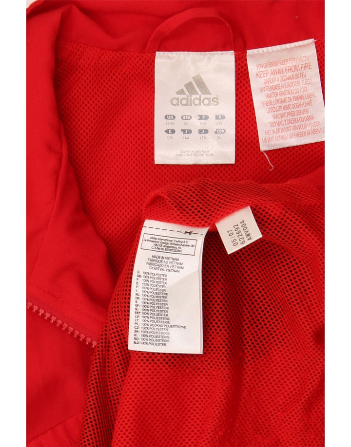 Jaqueta Adidas Meninos Treino Top 15-16 Anos Vermelho Colorblock Poliéster