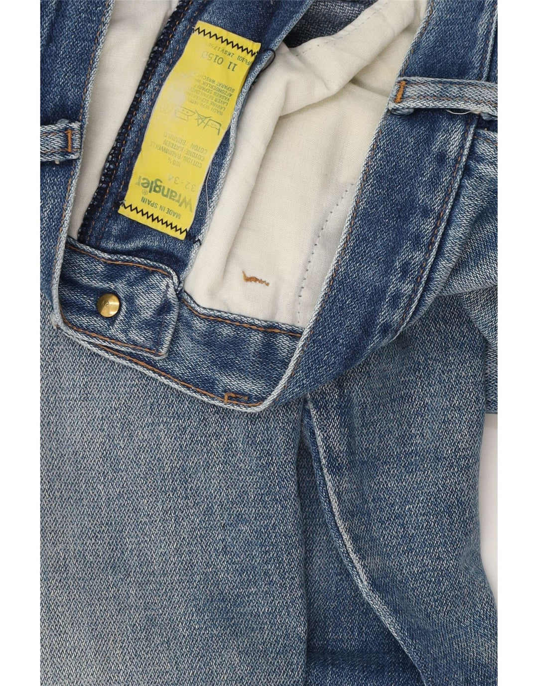 Wrangler Mens Straight Jeans W32 L27 Azul Algodão