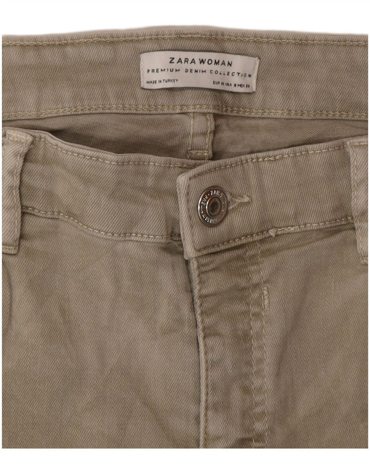 Zara Jeans Slim Feminino EU 40 Médio W30 L26 Cinza
