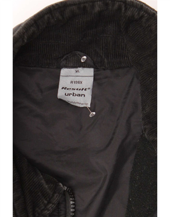 Jaqueta acolchoada masculina vintage UK 42 XL preto nylon