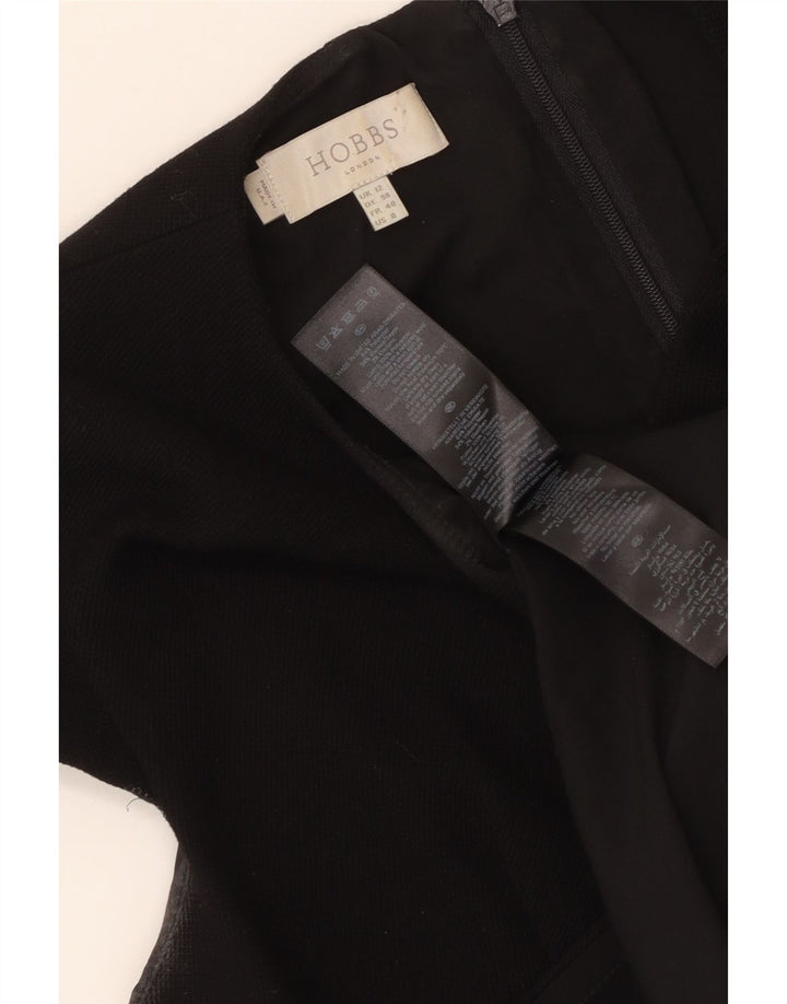 Vestido bainha feminino Hobbs UK 12 poliéster preto médio