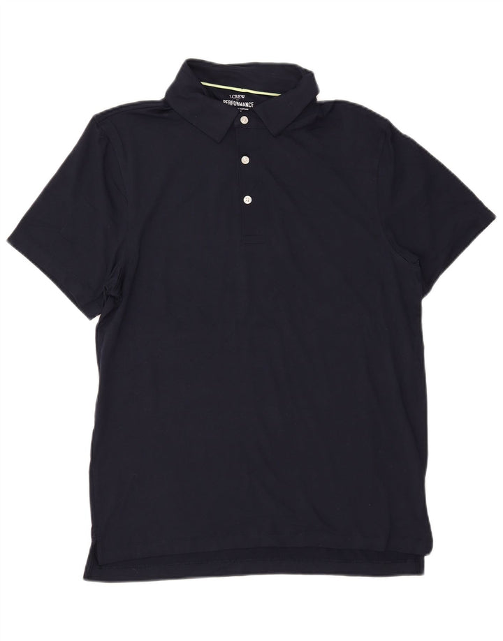 Camisa polo masculina J. CREW poliéster azul marinho médio