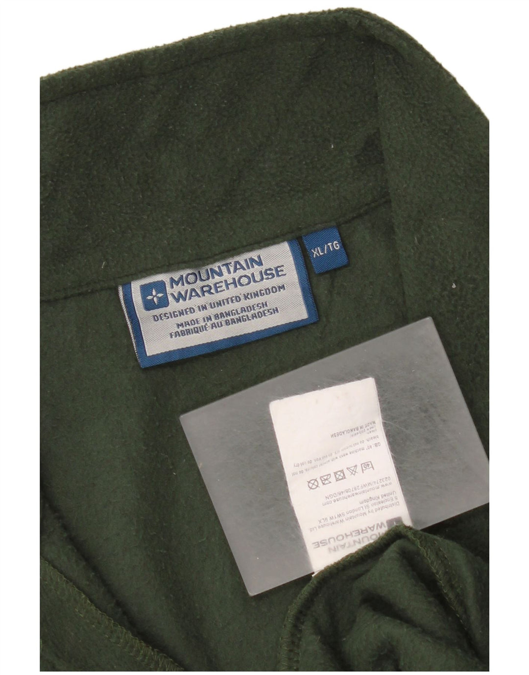 Mountain Warehouse Mens Zip Neck Fleece Jumper XL Poliéster Verde