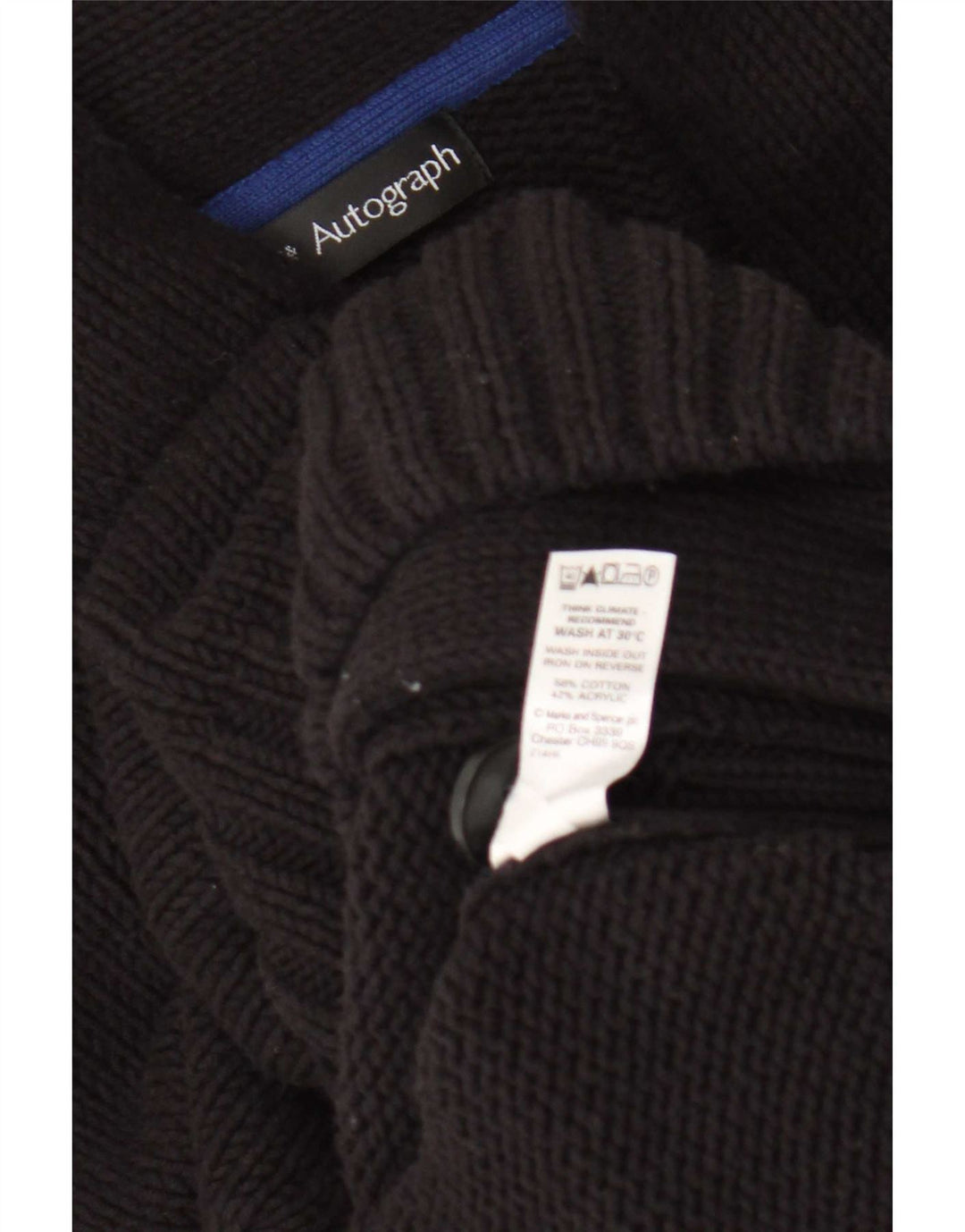 Suéter Marks & Spencer Masculino Autograph Cardigan Reino Unido 38/40 Médio Preto