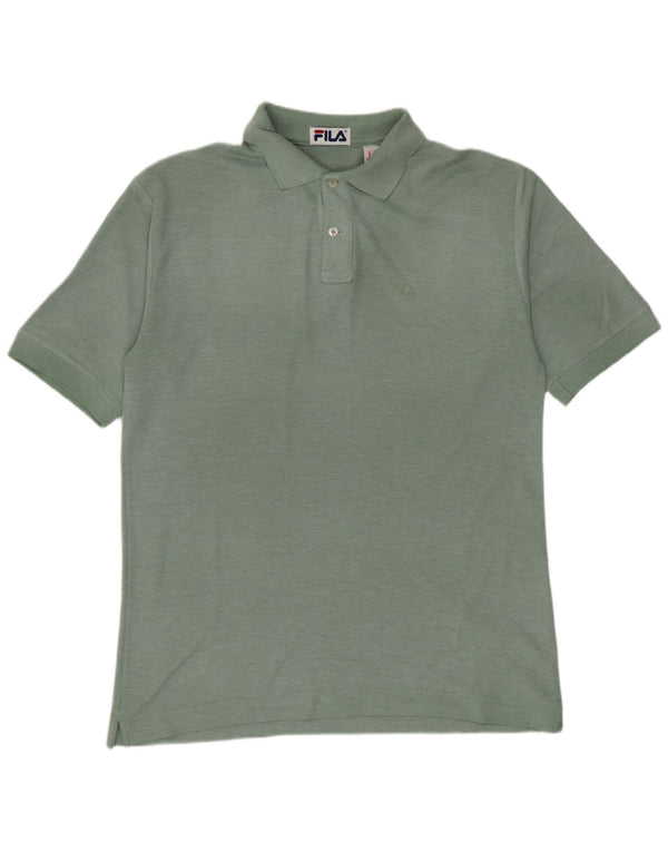 Camisa polo masculina Fila médio algodão verde
