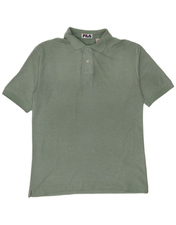 Camisa polo masculina Fila médio algodão verde