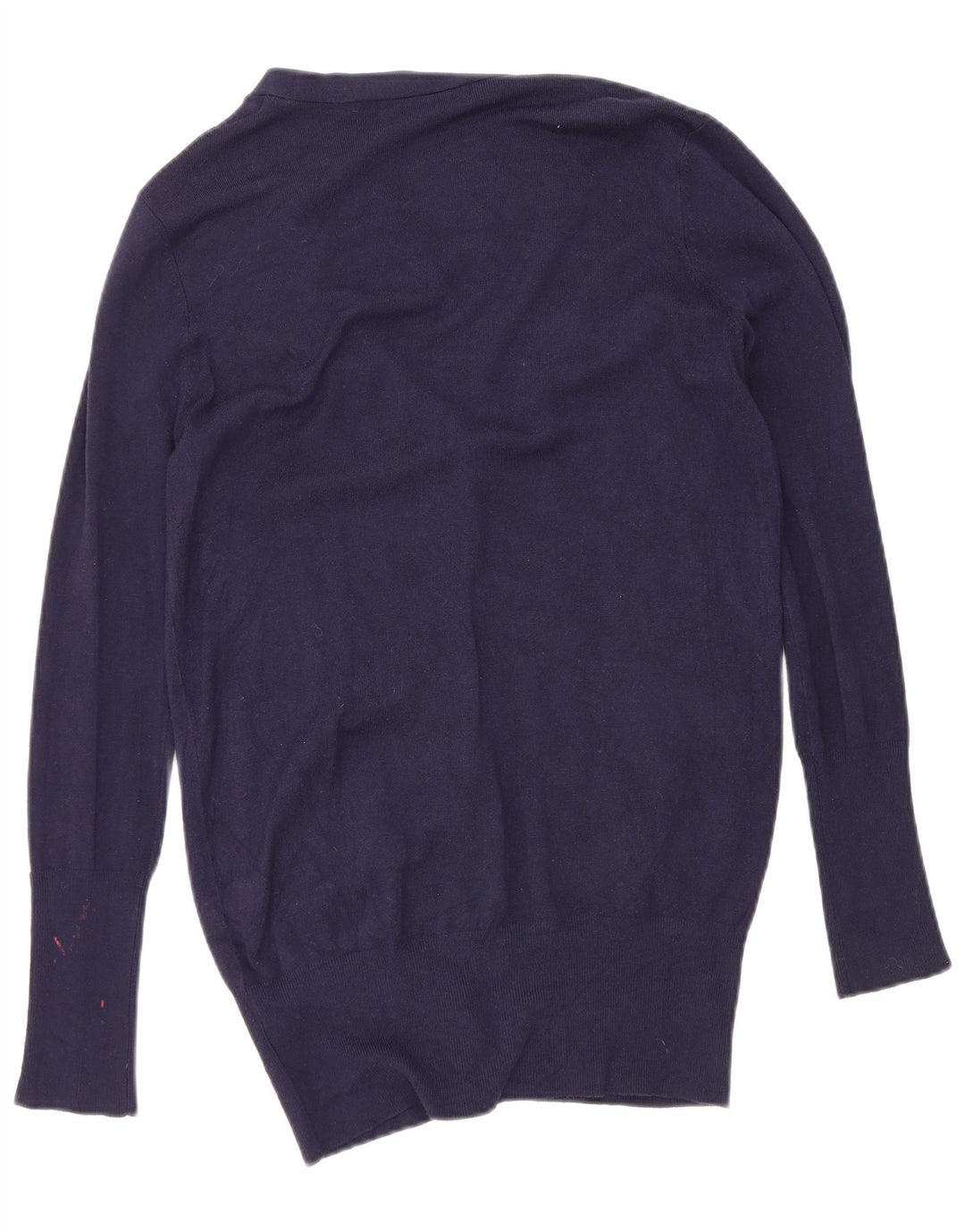 Suéter cardigã feminino Zara Reino Unido 16 grande rayon azul marinho