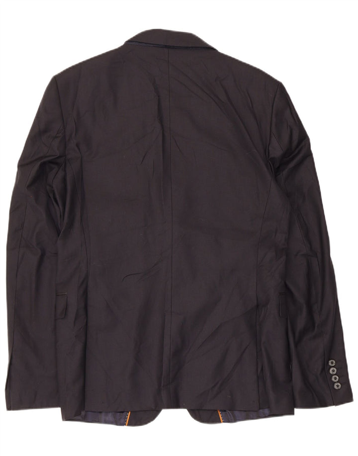 Jaqueta blazer masculina de 2 botões ZARA EU 50 médio azul marinho