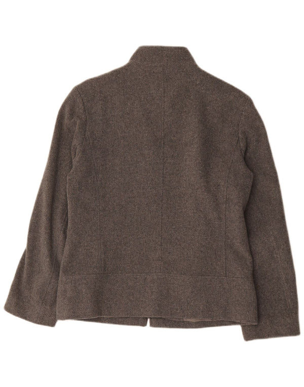 Jaqueta bomber feminina Marks & Spencer de grandes dimensões Reino Unido 10 pequena lã cinza