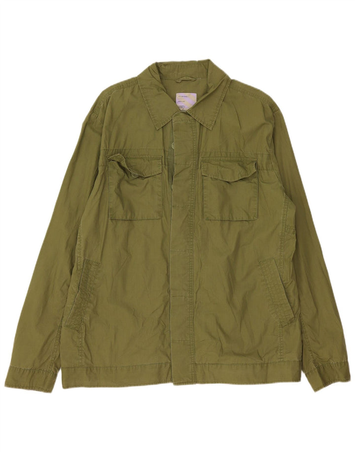 Jaqueta utilitária masculina Fat Face UK 42 XL algodão verde
