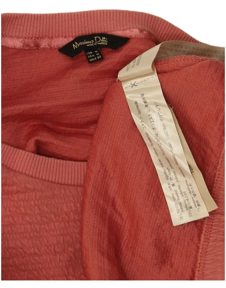 Suéter feminino Massimo Dutti UK 14 algodão laranja médio
