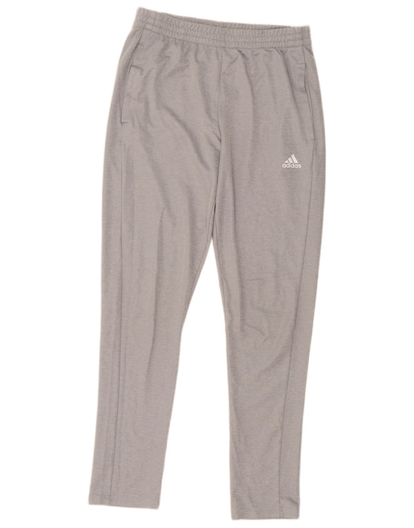 Calça de treino feminina Adidas poliéster cinza médio