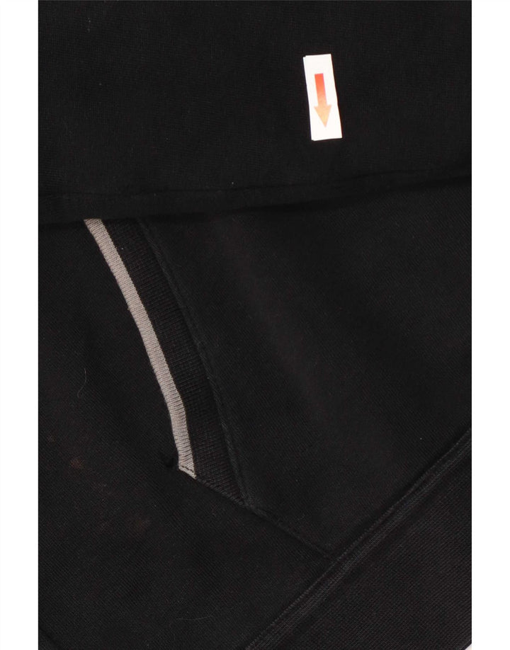 Suéter masculino Armani com capuz e zíper grande algodão preto