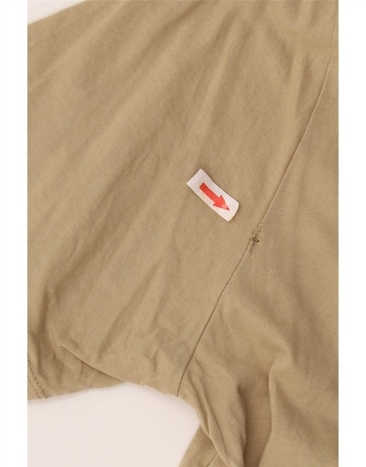 Nike Mens Camiseta Top Médio Algodão Bege