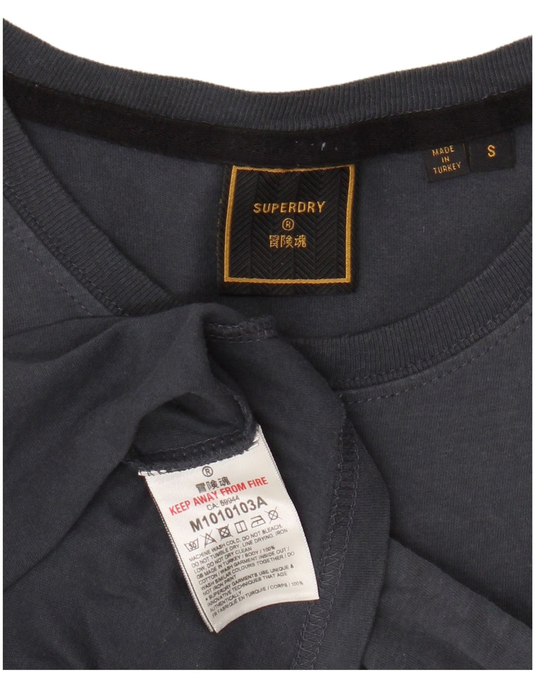 Superdry Mens Graphic T-Shirt Top Pequeno Algodão Cinza