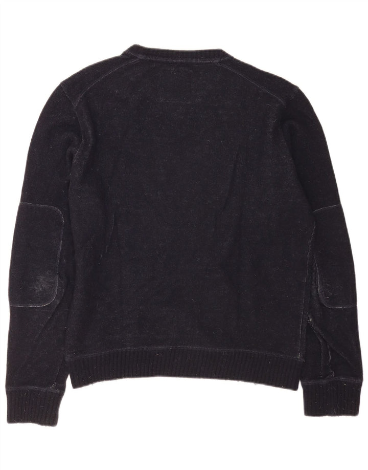 Suéter masculino Woolrich com gola canoa e lã azul marinho médio