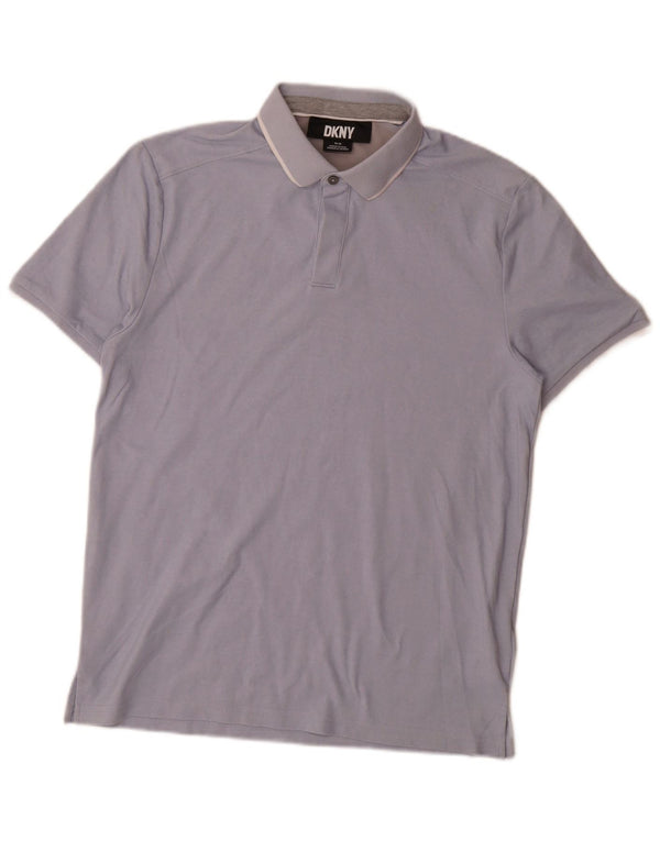 Camisa polo masculina Dkny algodão azul médio