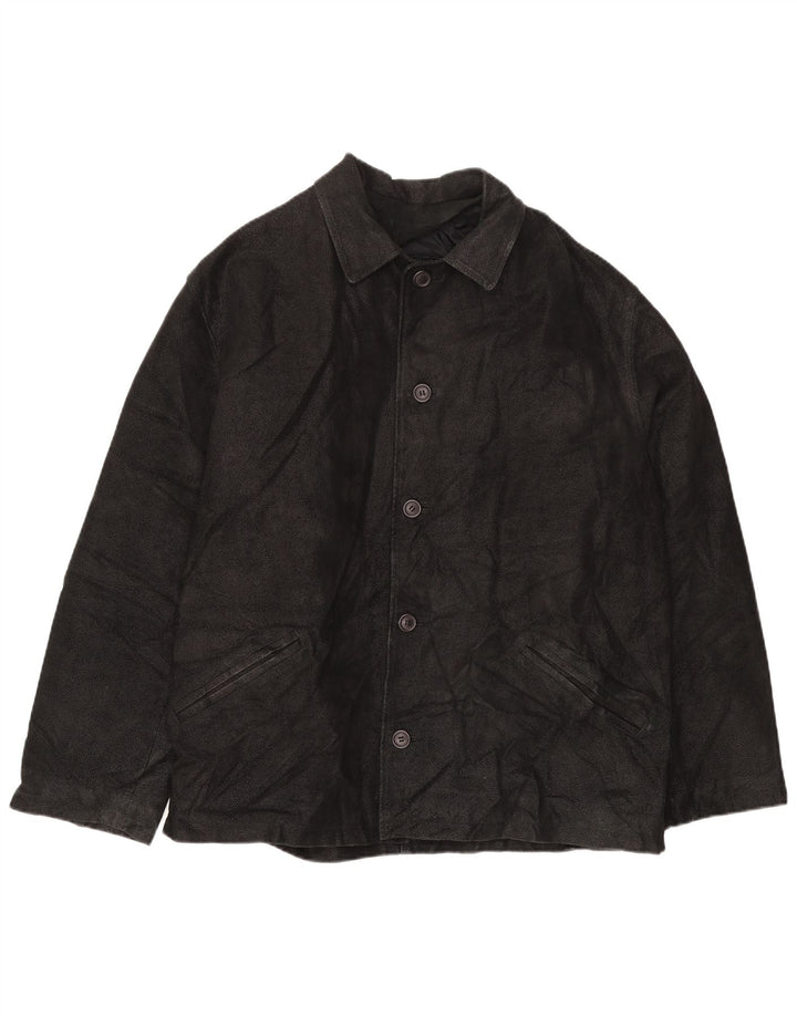 Jaqueta de couro masculina SAVE THE FOREST IT 54 2XL Couro Preto