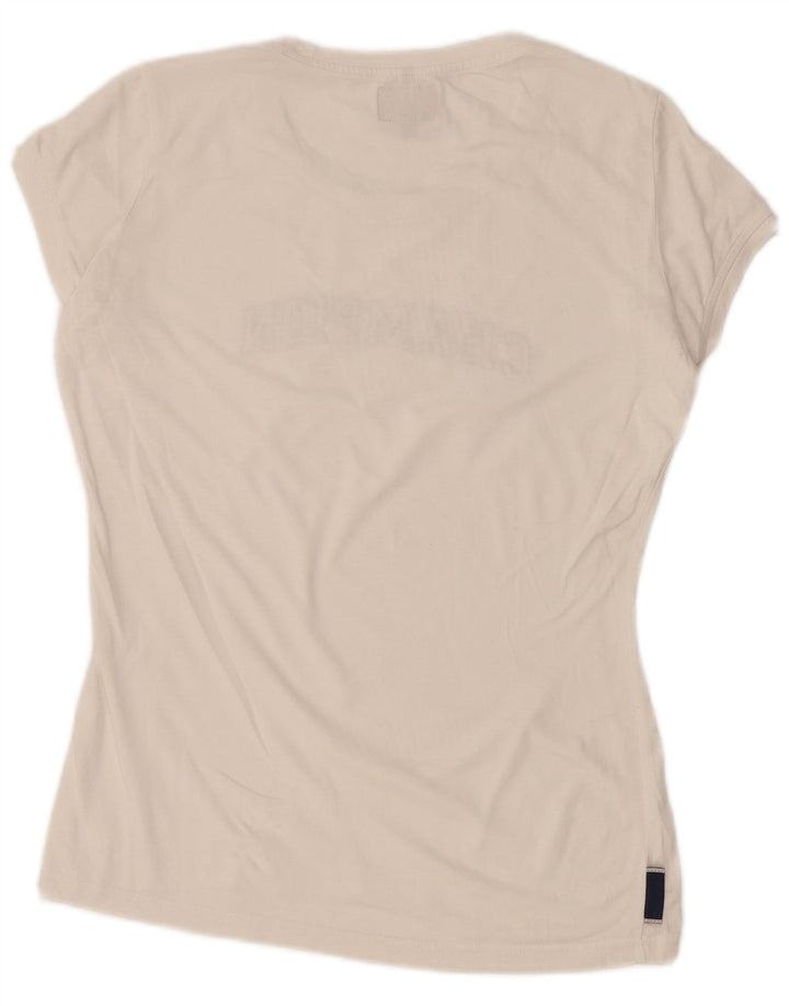 Camiseta feminina estampada Champion UK 12 médio branco