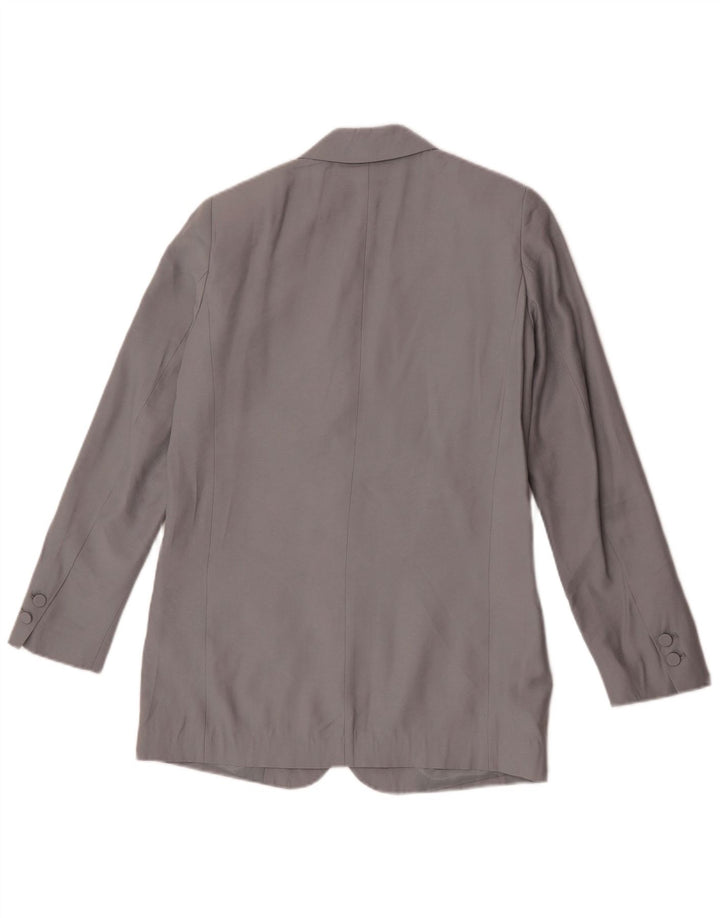 Jaqueta Zara Womens Open Blazer UK 6 XS Cinza Viscose