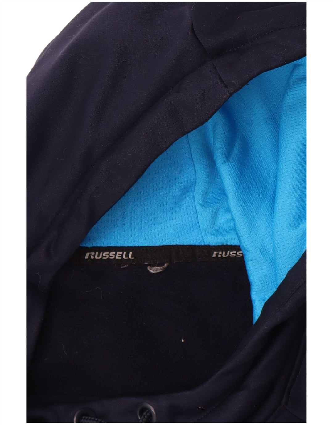 Russell Athletic Mens Jumper com capuz pequeno poliéster azul marinho