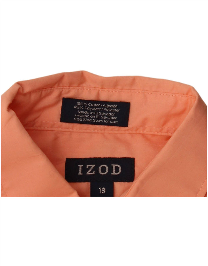 Camisa masculina IZOD 15-16 anos algodão laranja
