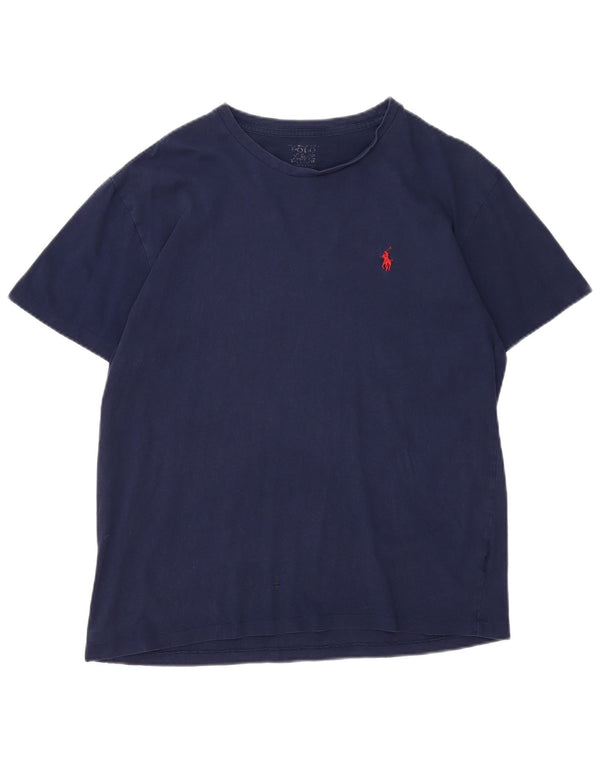 Camiseta masculina Polo Ralph Lauren Top médio algodão azul marinho