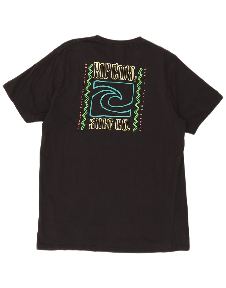 Camiseta masculina Rip Curl com ajuste padrão gráfico grande preto