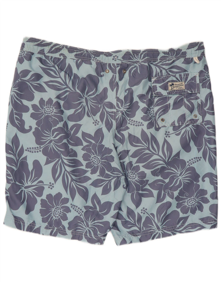 Shorts de natação masculino Marks & Spencer XL azul floral poliéster
