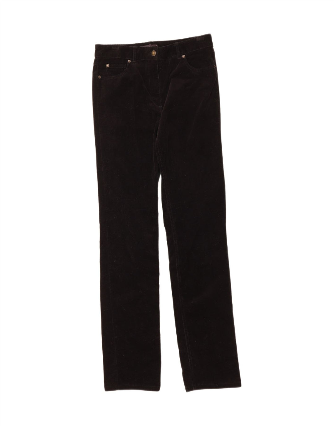 MARKS & SPENCER Womens Straight Casual Trousers W30 L32 Black Cotton Vintage Marks & Spencer and Second-Hand Marks & Spencer from Messina Hembry 