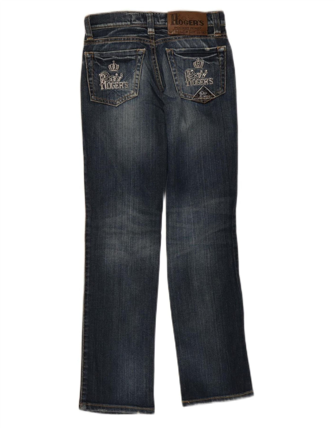 ROY ROGERS Jeans retos para meninas 9-10 anos W24 L26 algodão azul