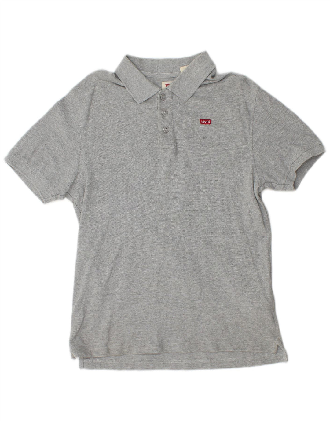 Camisa polo masculina Levi's pequena cinza algodão