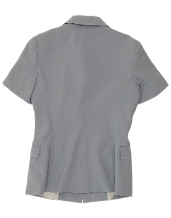 Jaqueta blazer feminina Zara manga curta com 3 botões EU 36 XS cinza