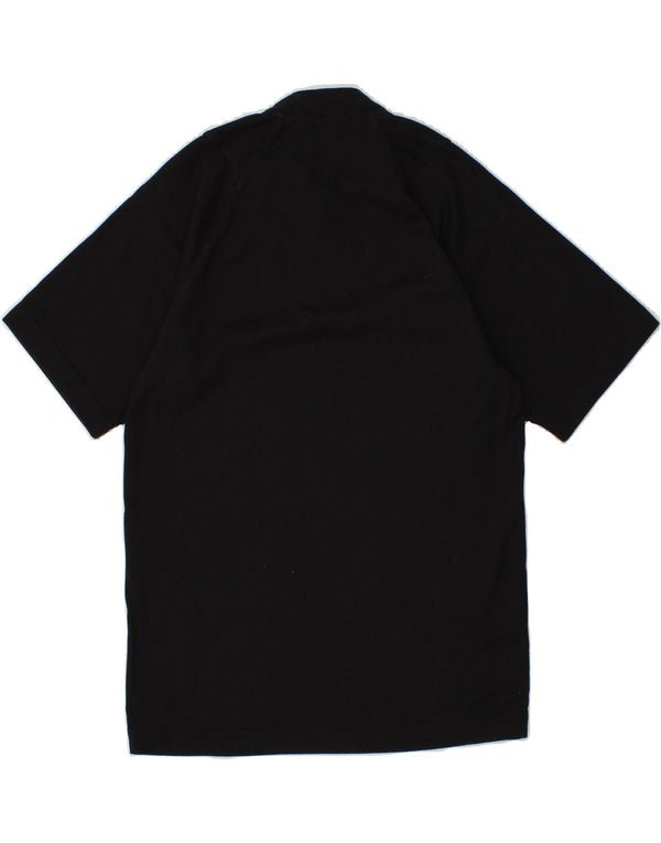 ADIDAS Womens Graphic Polo Shirt UK 14 Medium Black