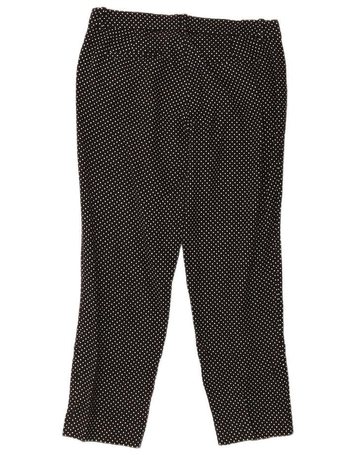 Calça capri feminina J. CREW US 6 médio W30 L25 preta manchada