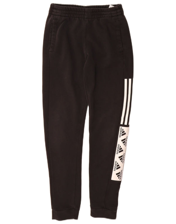 Adidas meninos calças de treino joggers 11-12 anos preto colorblock