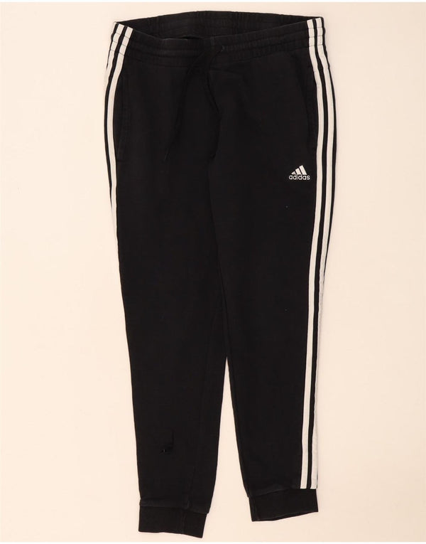 Calça de treino feminina Adidas Joggers UK 16/18 grande algodão preto