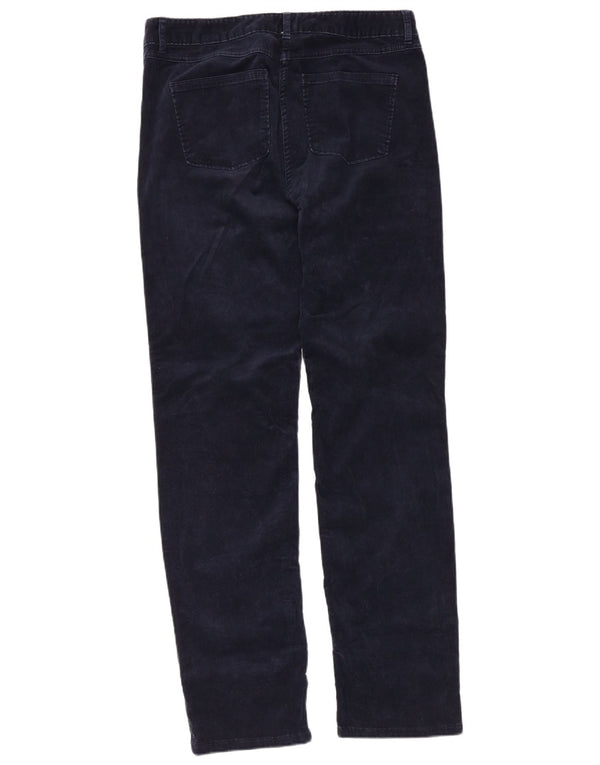 Calça feminina de veludo Marks & Spencer Reino Unido 14 grande W32 L31 azul marinho
